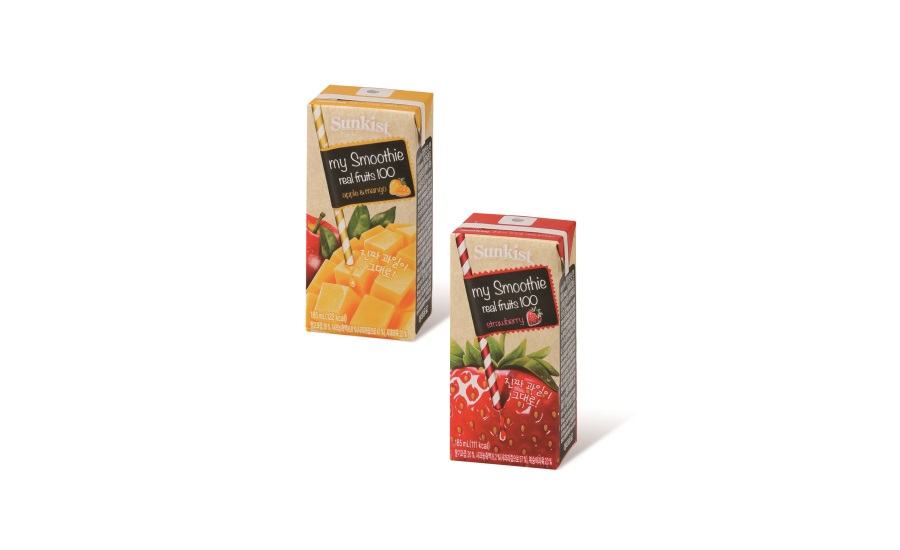 New in carton packs from SIG Combibloc: â??Sunkistâ?? smoothies with bits of fruit 