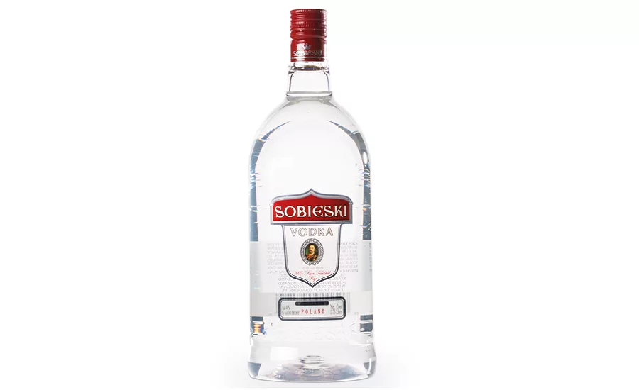 Sobieski Polish vodka packaged in PET bottles