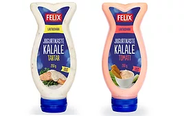 Fish shaped yogurt sauce new packaging