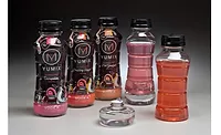 Yumix two-compartment snap-fit PET package for beverages