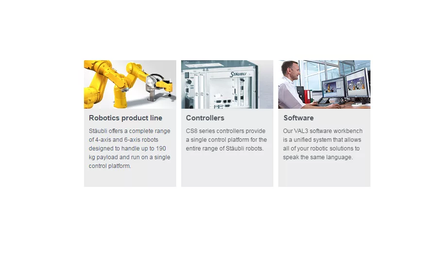 Staubli introduces new robotics at Pack Expo