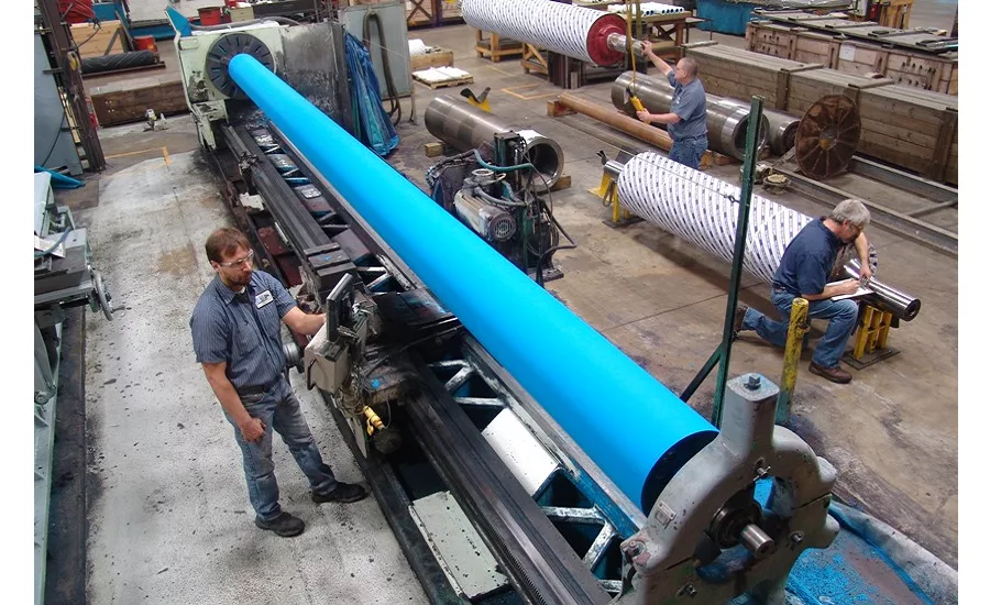 Valley Roller shows rubber covered rolls at Pack Expo