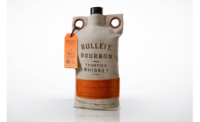 Bulleit Whiskey's new burlap packaging bag