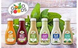 Refrigerated salad dressings show off large labels