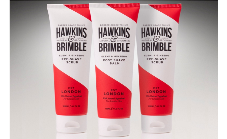 Hawkins & Brimble bring vintage barbershop look to packaging