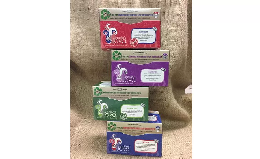 Jackie's Java coffee roaster sells Keurig-compatible k-cups with reyclable packaging