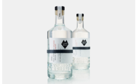 New Lone Wolf vodka and gin bottle package design