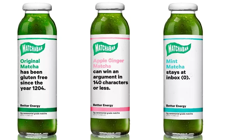 MatchaBar new tea line with simple labeling speaks to consumers