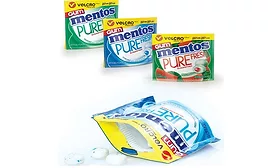 Mentos gum packs turn to VELCRO PRESS-LOK closure system