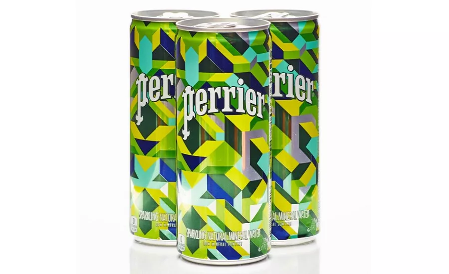 Perrier puts custom artistry in new bottle and can design