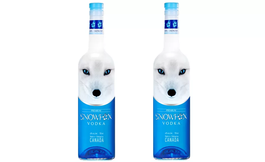 Snowfox Vodka get ice-blue gaze from Canadian fox on label