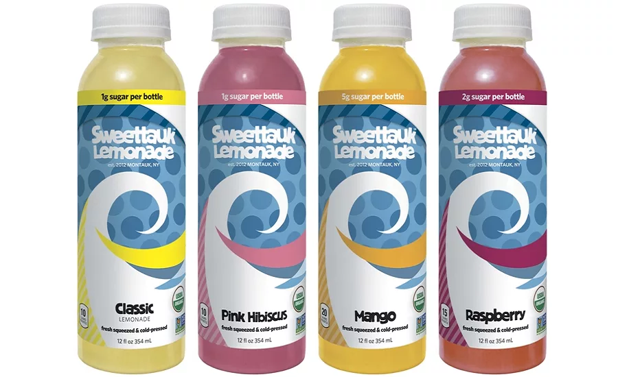 Bottled lemonade shows off clean, simple label design