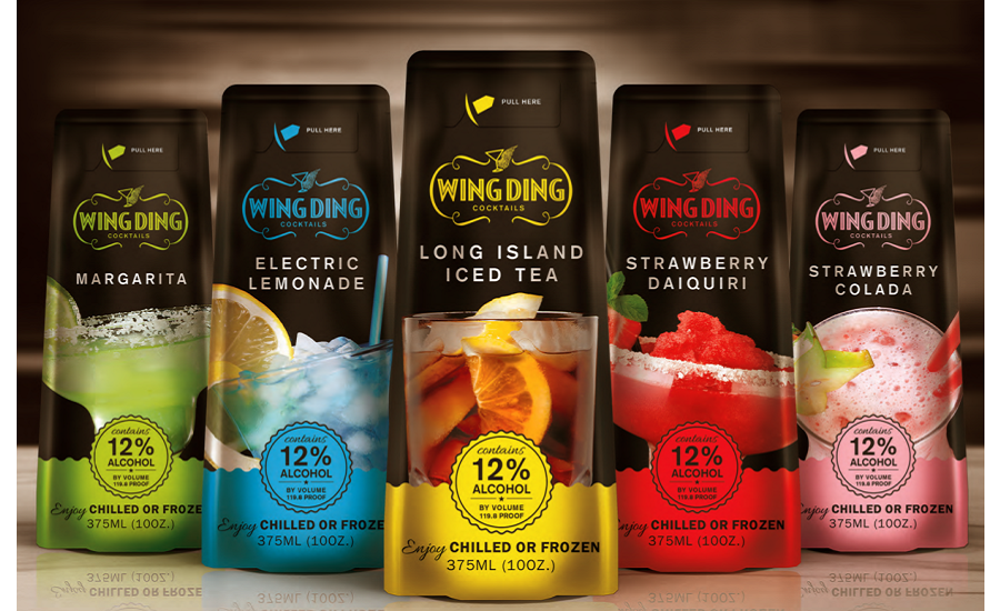 WingDing cocktails gets packaged in stand-up pouch, 2017-02-13
