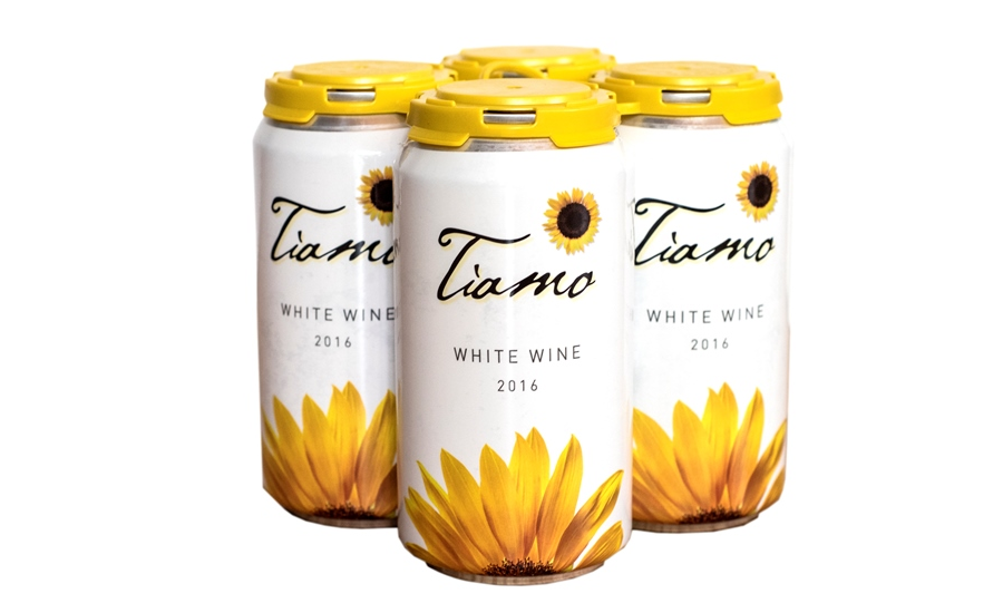 Tiamo organic wine gets packaged in aluminum cans