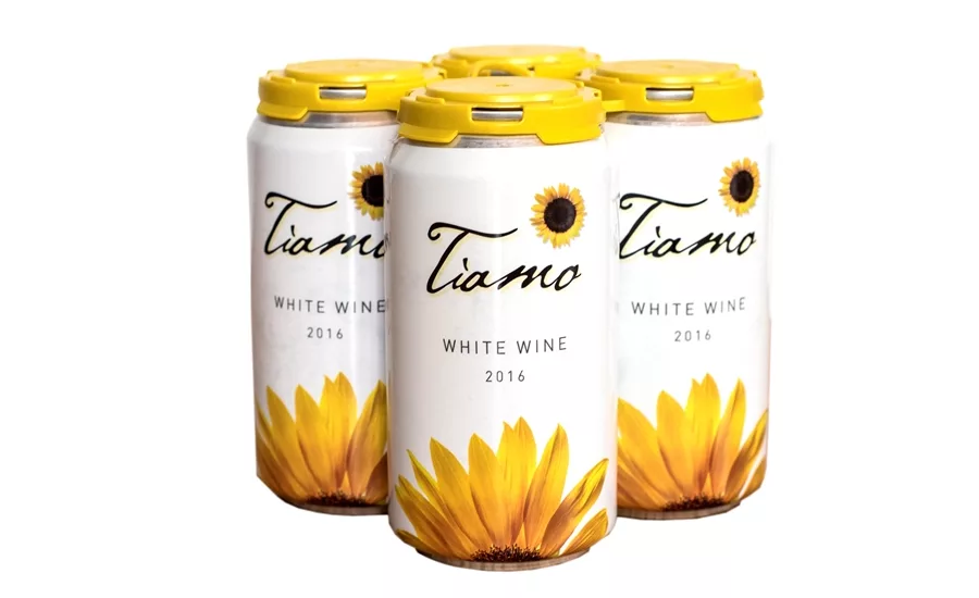 Tiamo organic wine gets packaged in aluminum cans