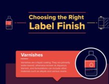Choosing the right label finish infographic 