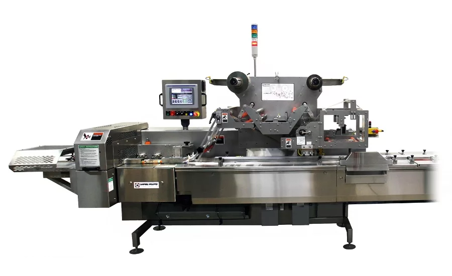Campbell Wrapper Corp's Revolution Horizontal Flow Wrapper with sanitary hygienic infeed