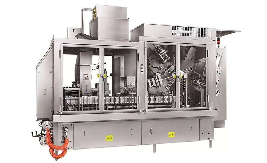 Quart/liter gable top packaging machine designed for low volume