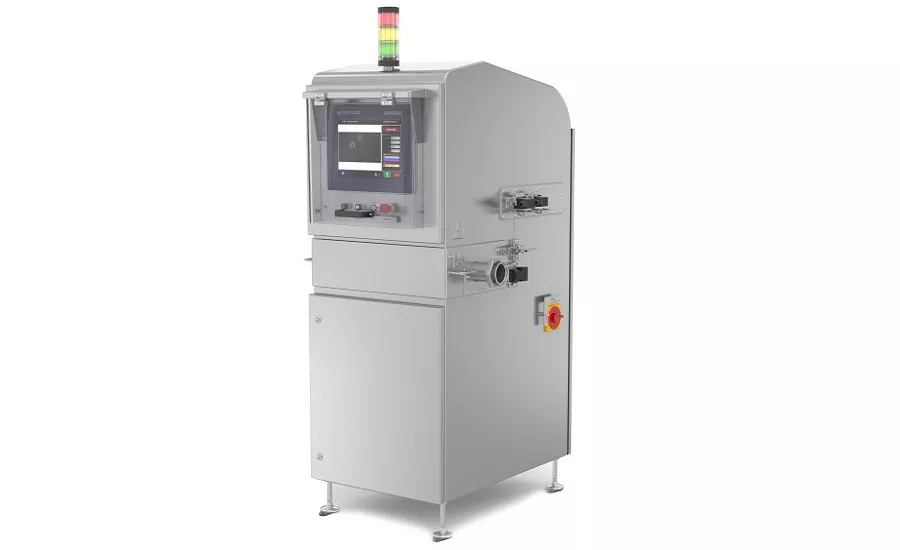 X-ray system designed to inspect pumped food products