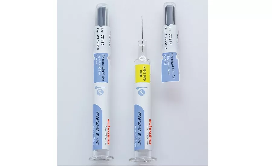 New label with first-opening indication for syringes