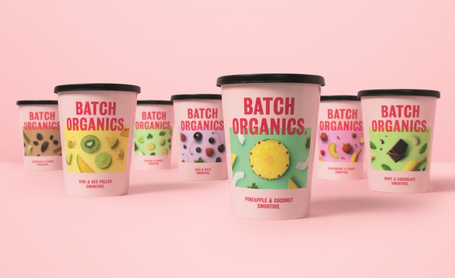 Batch Organics Frozen Organic Smoothies Has Fresh Look for To-Go Convenience