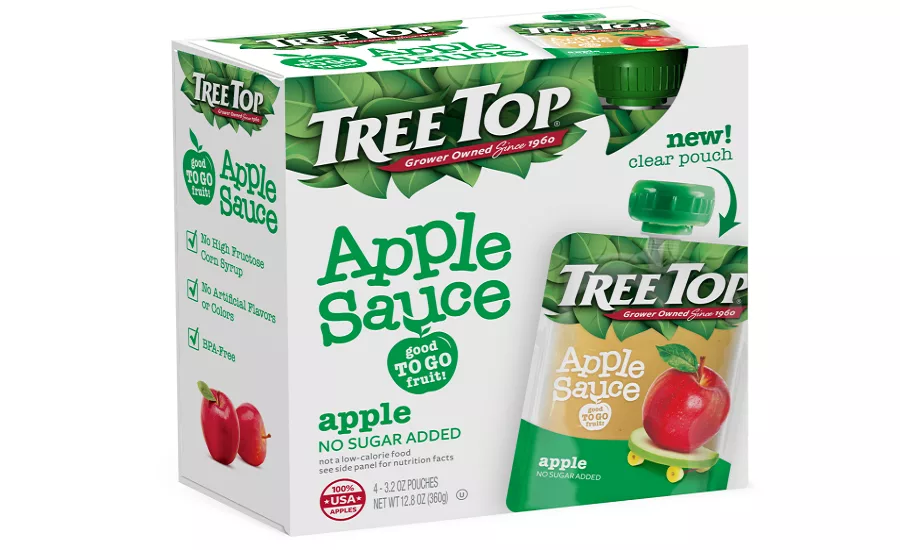 First Clear Pouch for Apple Sauce Launches from Tree Top