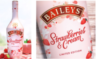 Baileys Strawberries and Cream Liqueur Uses Strawberries, Flowers for Spring Design