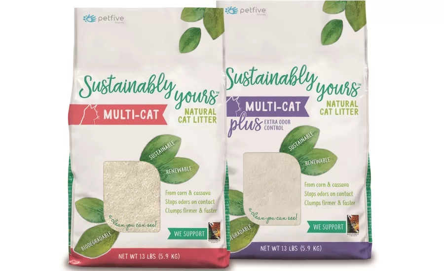 Cat Litter Packaging Shows off White Litter and Green Mission