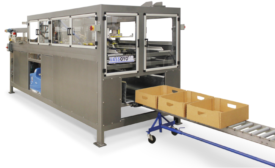 Automatic Tray Former for Triangular Corner Post Trays