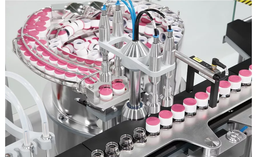 Aseptic Filling and Closing Machine Caps Sterilized Vials