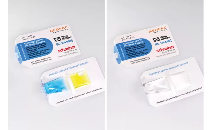 Label for Two-Chamber Pharmaceutical Tube Offers Transparency