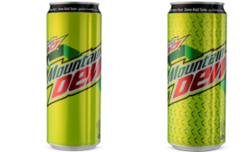 Mountain Dew Cans Shine Bright in New Color