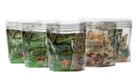 Mushroom-Based Risotto and Kashotto Packaged in Recyclable Pouches