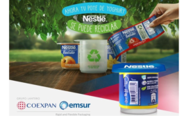 Nestle Yogurt Container with Removeble Label for Easy Recycling