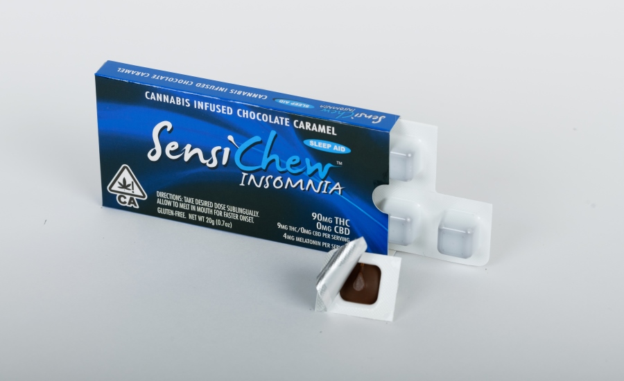 Cannabis-Infused Chocolate Caramels in Blister Packaging