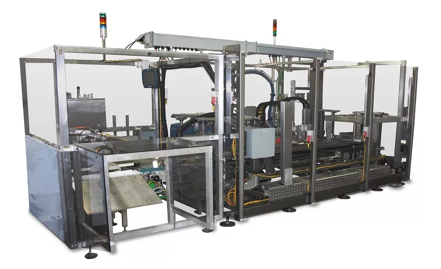 Cartoner/Case Sealer Runs Chipboard Cartons and RSC Cases on One Machine