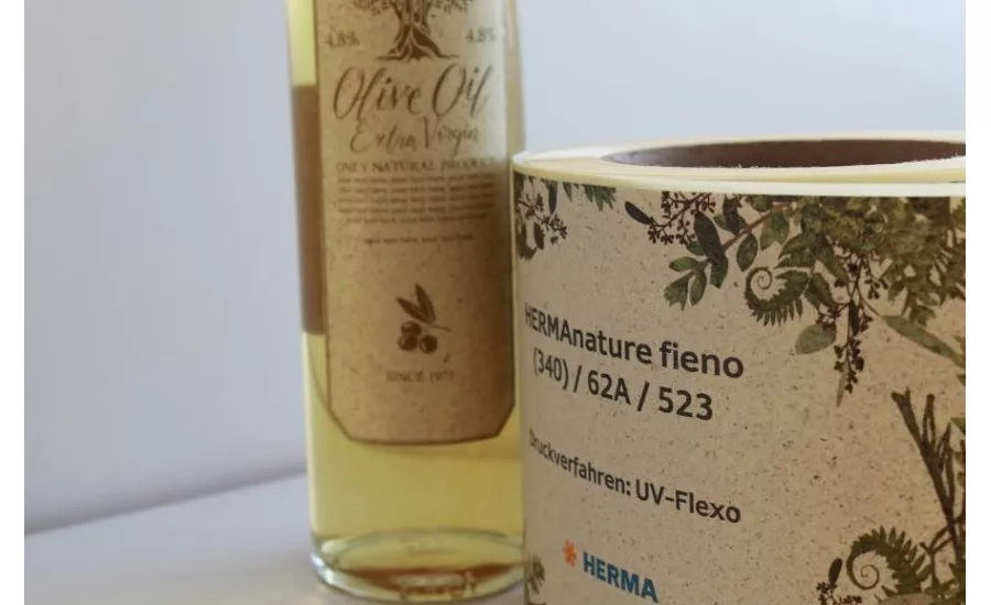 New Sustainable Label Material Based on Grass Paper