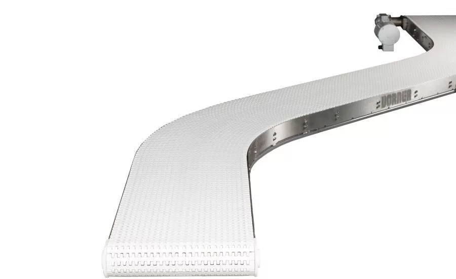 Power Four Curves on a Single Motor with Dorner’s New Sanitary Conveyor