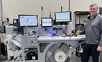 Heath Lauterbach with Grafotronic’s Slitter/Rewinder