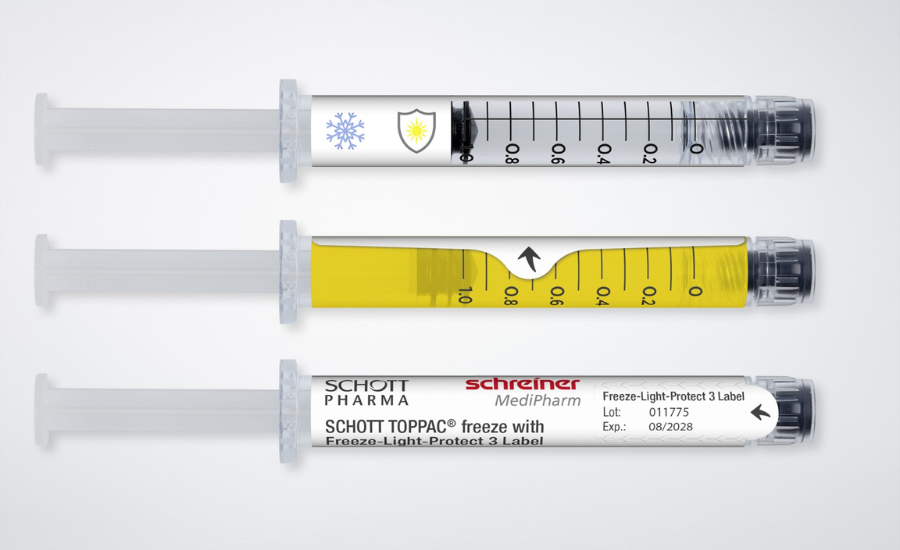 Schreiner MediPharm's new protective syringe label suitable for deep-freeze applications