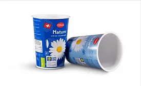 Self-separating yogurt packaging from Greiner