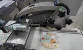 Sinnack Snacks tortilla wrap on inspection conveyor