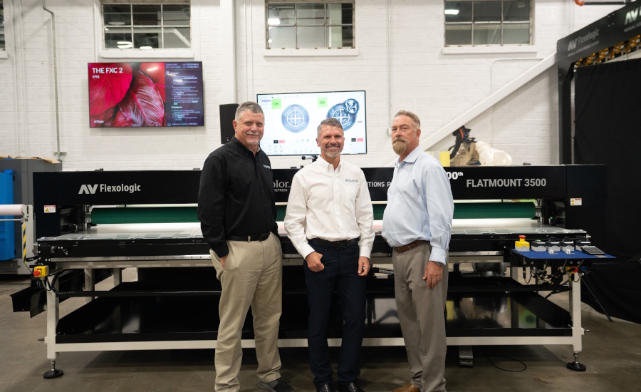 Kenny Brooks, Pacificolor Vice President, Business Development, with CEO Tim Hirsch and Nick Brunk, Chief Revenue Officer at Pacificolor.