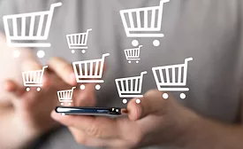 Abstract image of online shopping