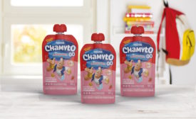 Chamyto brand yogurt in spouted pouches