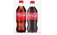 Before and after image of new Coca-Cola bottle