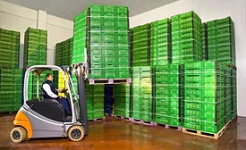 Palletized product using Signode's Endra Horizontal Strapping System