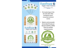 Infographic on ForeFront's new poly bags with 30% PCR content