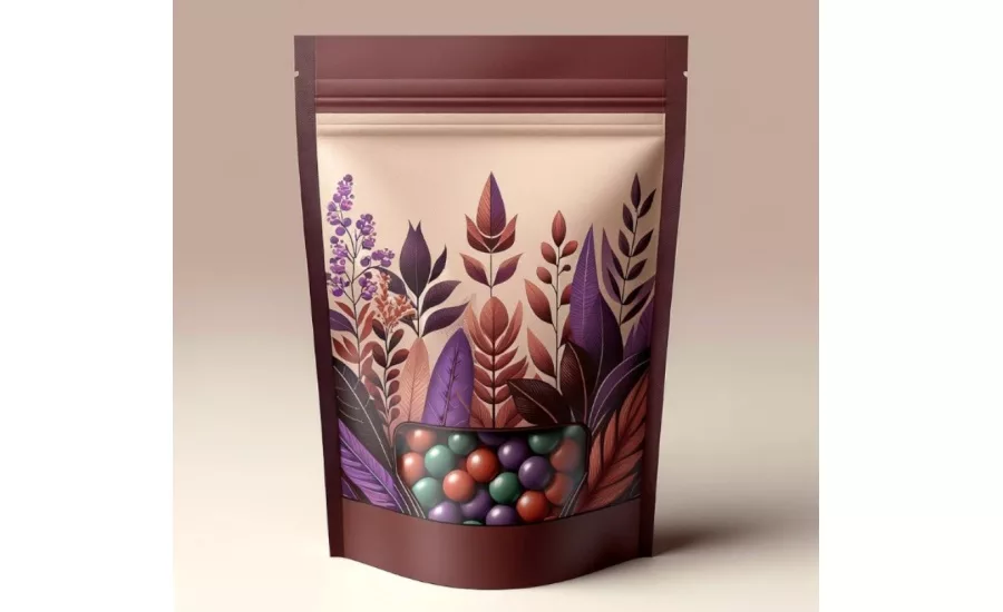 Candy packaged in a stand-up pouch