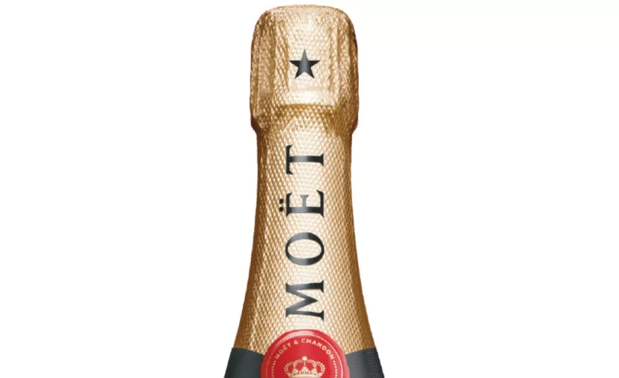 Bottle featuring ESSENTIELLE foil